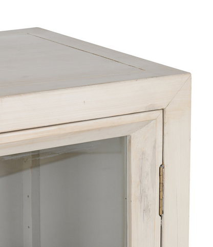 Jaye 103" 6 Door Glass Front Sideboard - Cream