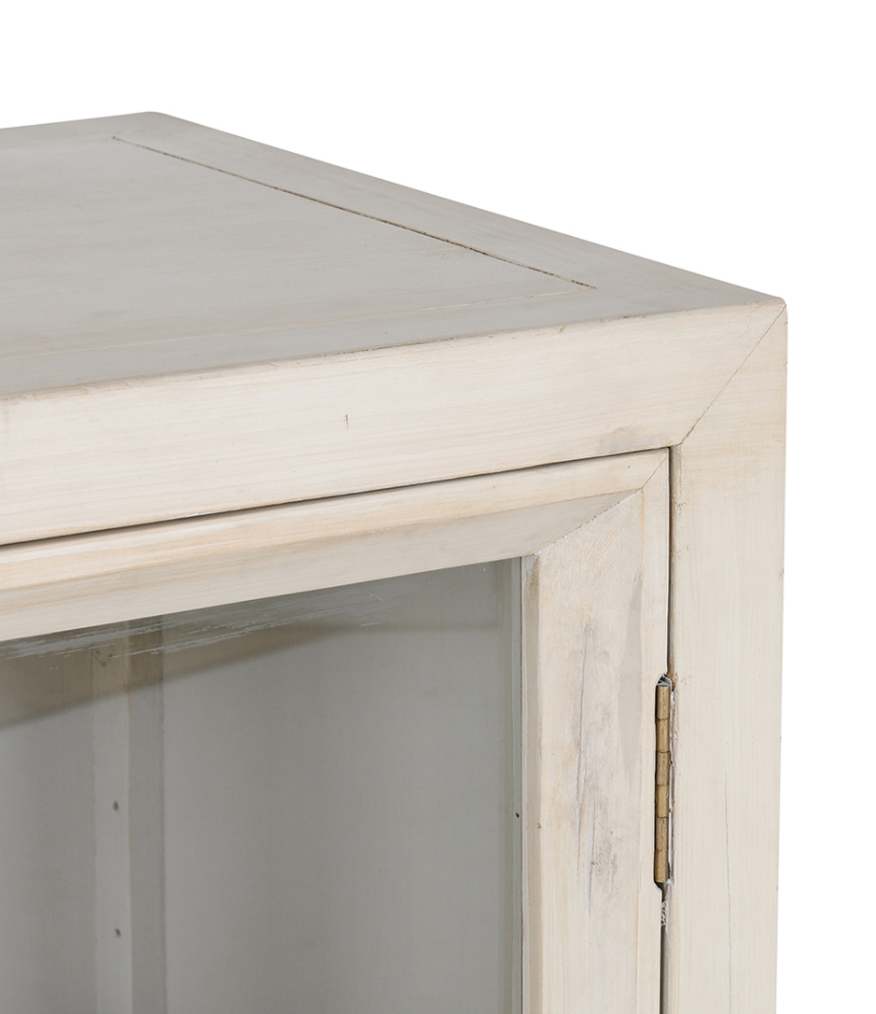 Jaye 103" 6 Door Glass Front Sideboard - Cream