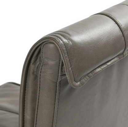 Wesley Top Grain Bar Stool - Gray + Iron