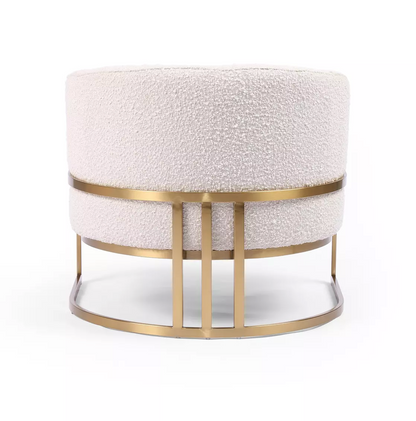 Robin 29" Accent Chair - Performance Natural Boucle + Brass