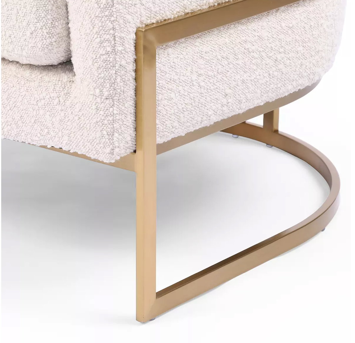 Robin 29" Accent Chair - Performance Natural Boucle + Brass