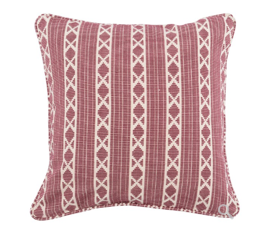 Dakota 22x22 Textured Weave Pillow - Berry - Classic Carolina Home