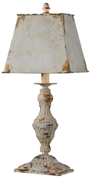 Lynnette 21" Table Lamp - Cottage White - Classic Carolina Home