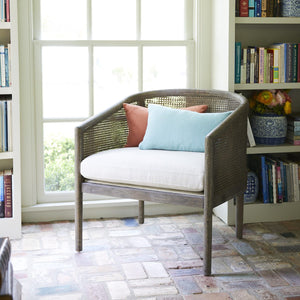 Thaddeus 30" Occasional Chair - Natural Linen + Driftwood - Classic Carolina Home
