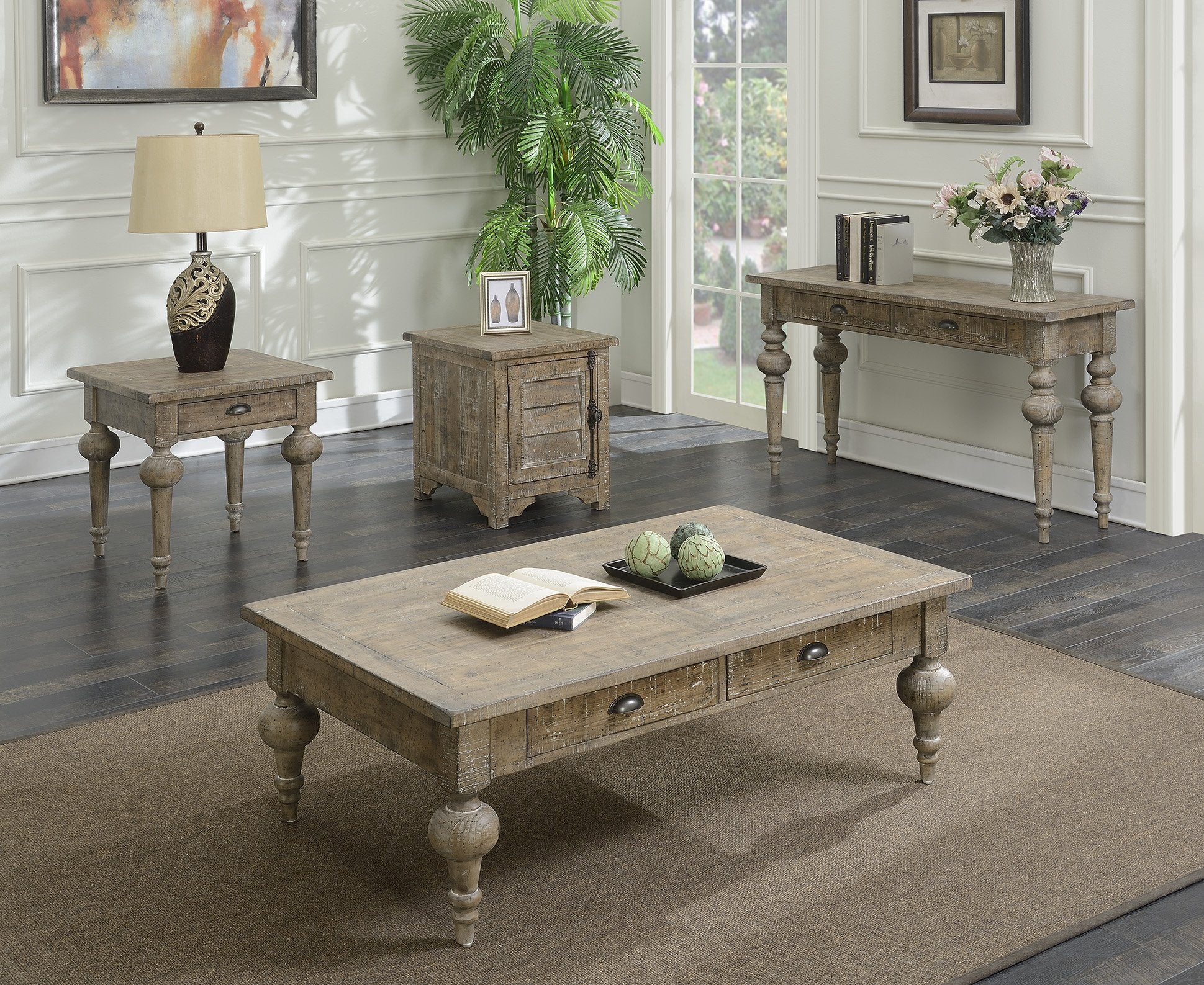 Greenville 20" Chairside Table - Sandstone - Classic Carolina Home