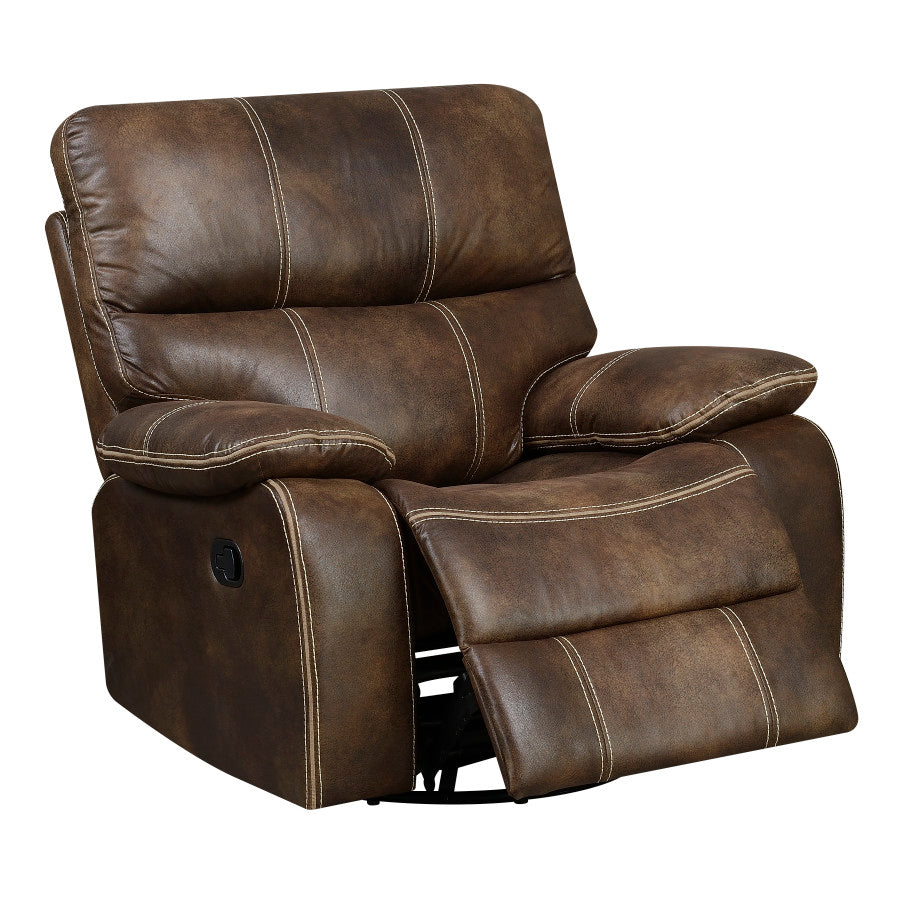 James 40" Swivel Glider Recliner - Cocoa - Classic Carolina Home