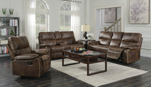 James 75" Power Motion Reclining Loveseat - Cocoa - Classic Carolina Home