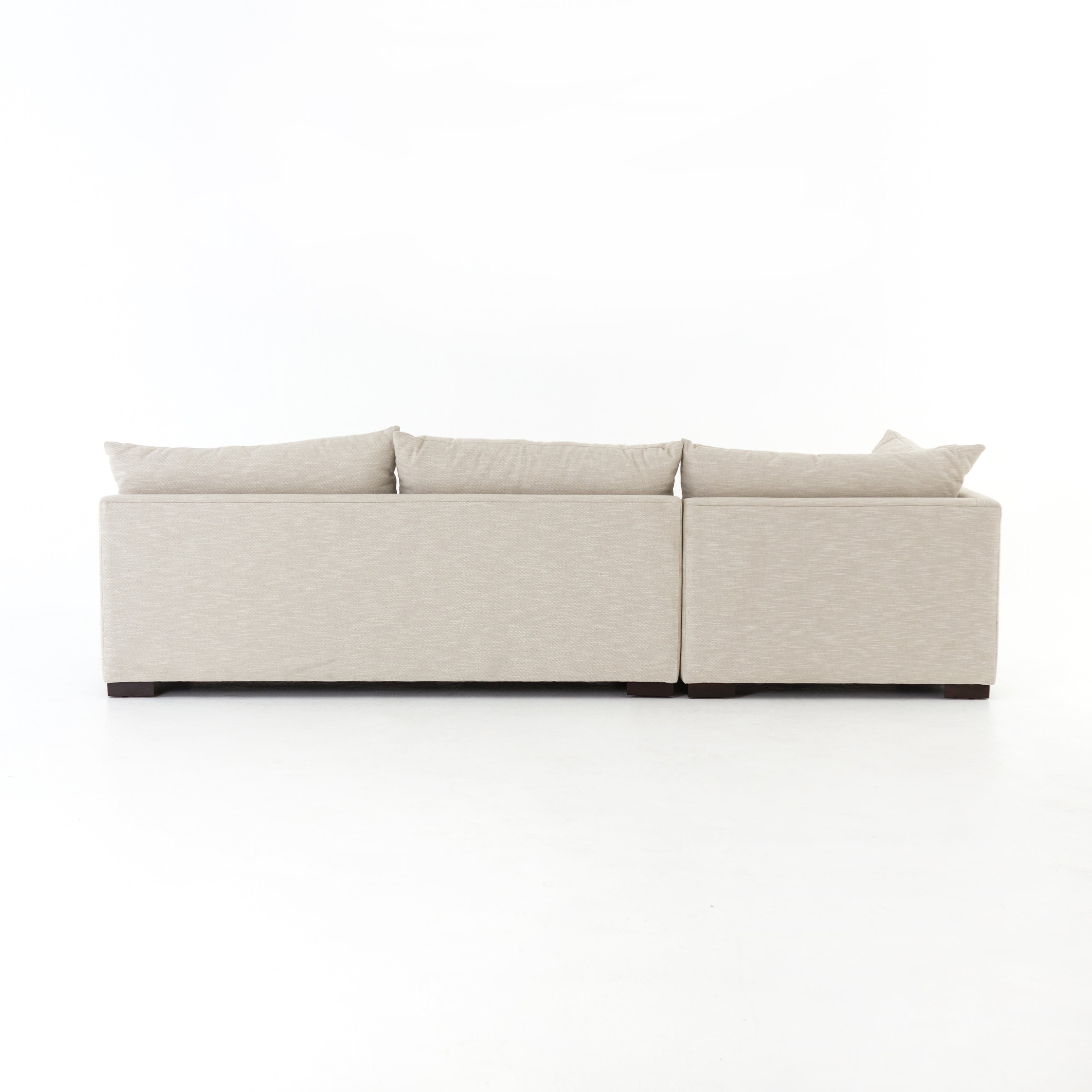 Ghent 112" Bench Seat Sectional - Crypton Oatmeal - Classic Carolina Home