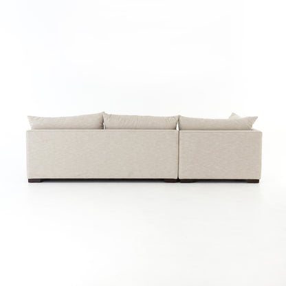 Ghent 112" Bench Seat Sectional - Crypton Oatmeal - Classic Carolina Home