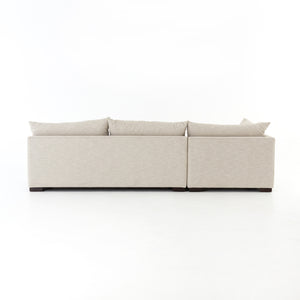 Ghent 112" Bench Seat Sectional - Crypton Oatmeal - Classic Carolina Home