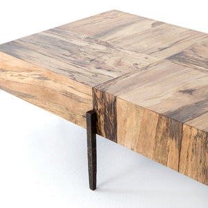 Indra 52" Wood + Iron Coffee Table - Classic Carolina Home