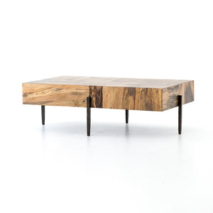 Indra 52" Wood + Iron Coffee Table - Classic Carolina Home