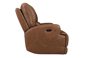 Stanfield 41" Top Grain Leather Power Motion Reclining Chair - Coffee