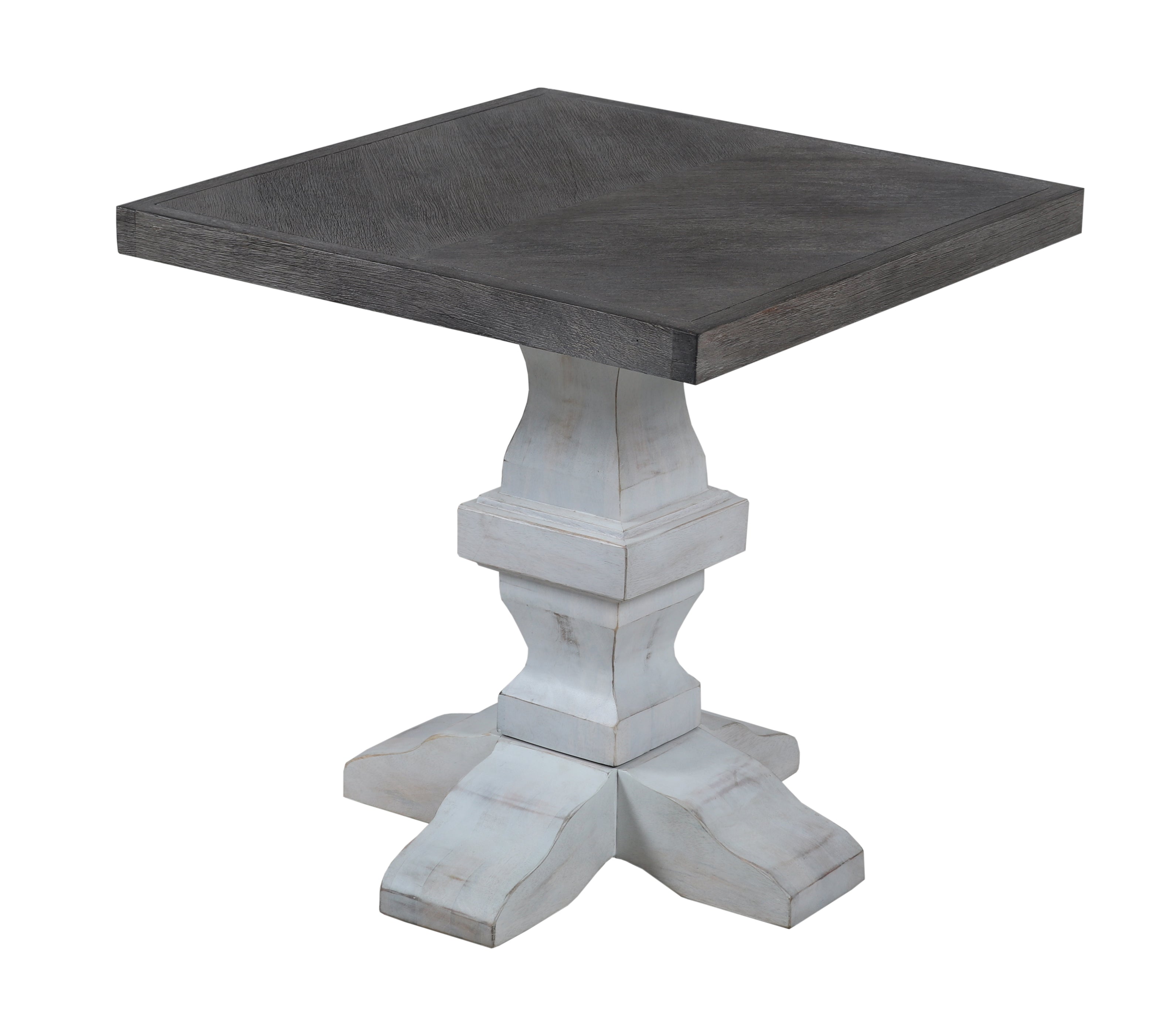 Bradley 24" End Table - Rustic Greige + Cottage White - Classic Carolina Home