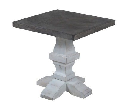 Bradley 24" End Table - Rustic Greige + Cottage White - Classic Carolina Home