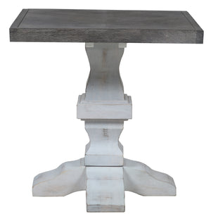 Bradley 24" End Table - Rustic Greige + Cottage White - Classic Carolina Home
