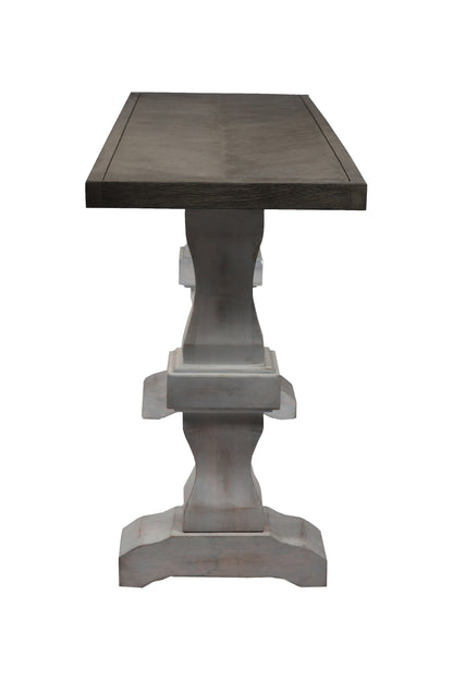 Bradley 70" Console Table - Rustic Greige + Cottage White - Classic Carolina Home