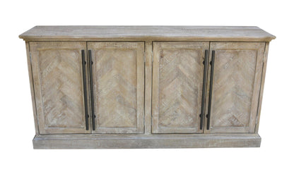 Bradley 70" 4 Door Sideboard - New White Wash - Classic Carolina Home