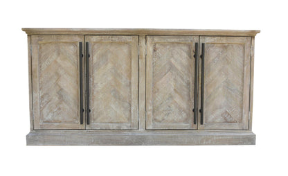 Bradley 70" 4 Door Sideboard - New White Wash - Classic Carolina Home