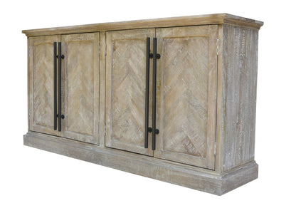 Bradley 70" 4 Door Sideboard - New White Wash - Classic Carolina Home
