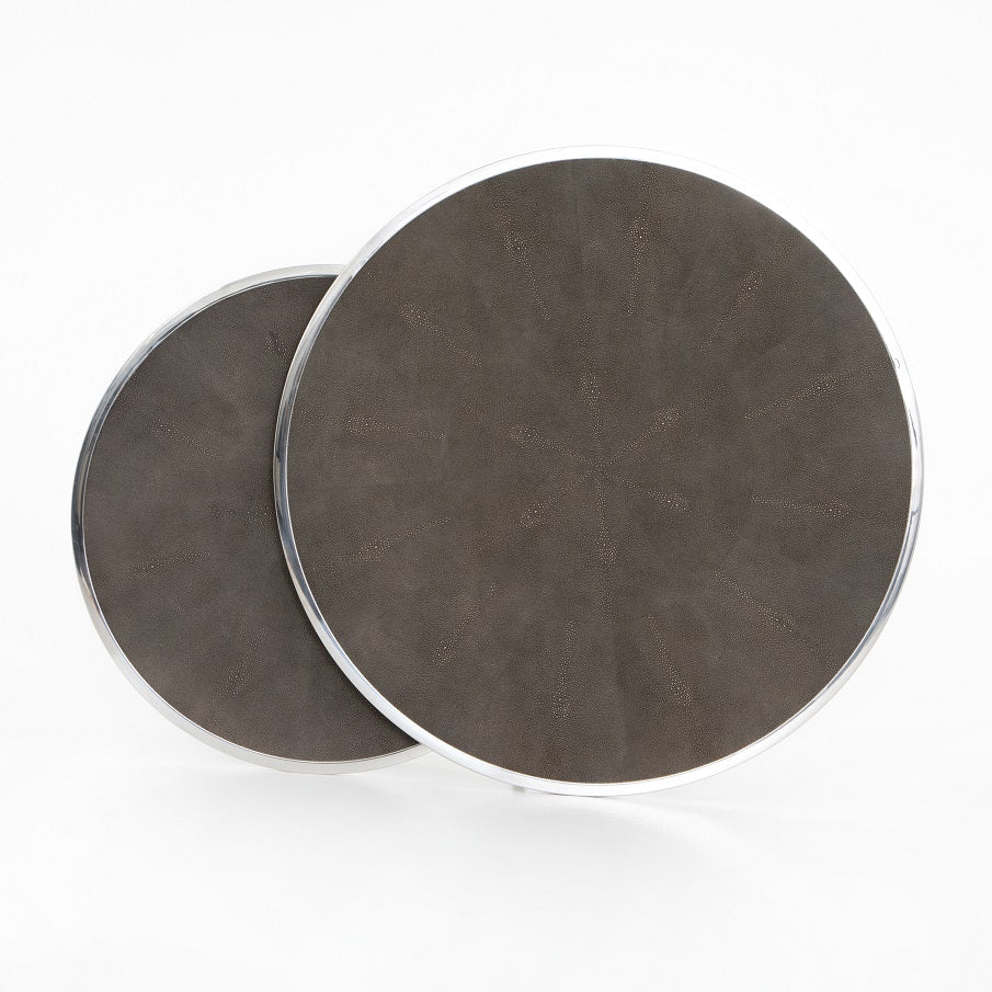 Sherwood 38" Nesting Coffee Table - Stainless Steel - Classic Carolina Home