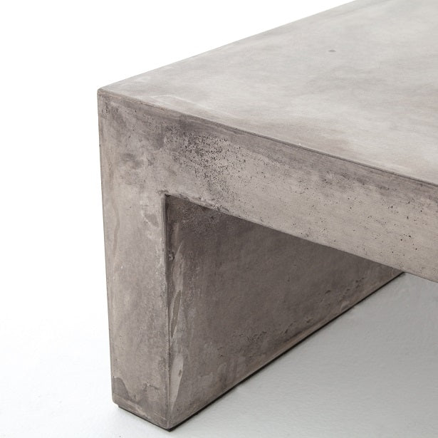 Pimlico 60" Concrete Coffee Table - Grey - Classic Carolina Home