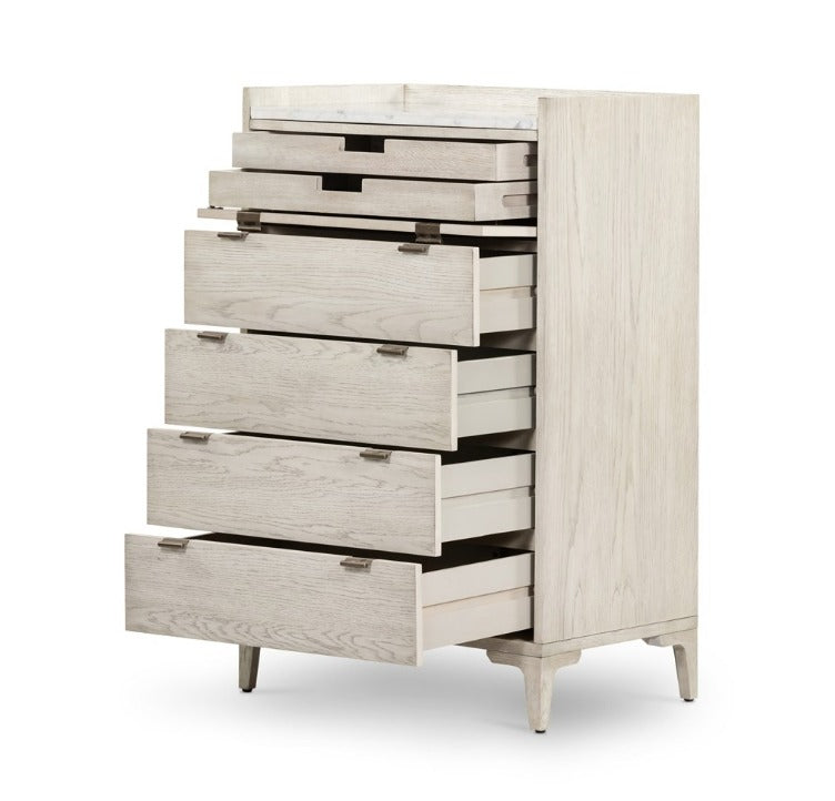 Victor 27" Tall Dresser - Vintage White - Classic Carolina Home