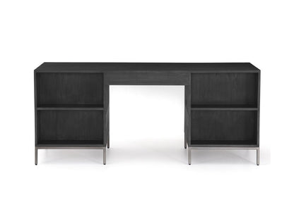 Paul 70" Executive Desk - Black Wash - Classic Carolina Home