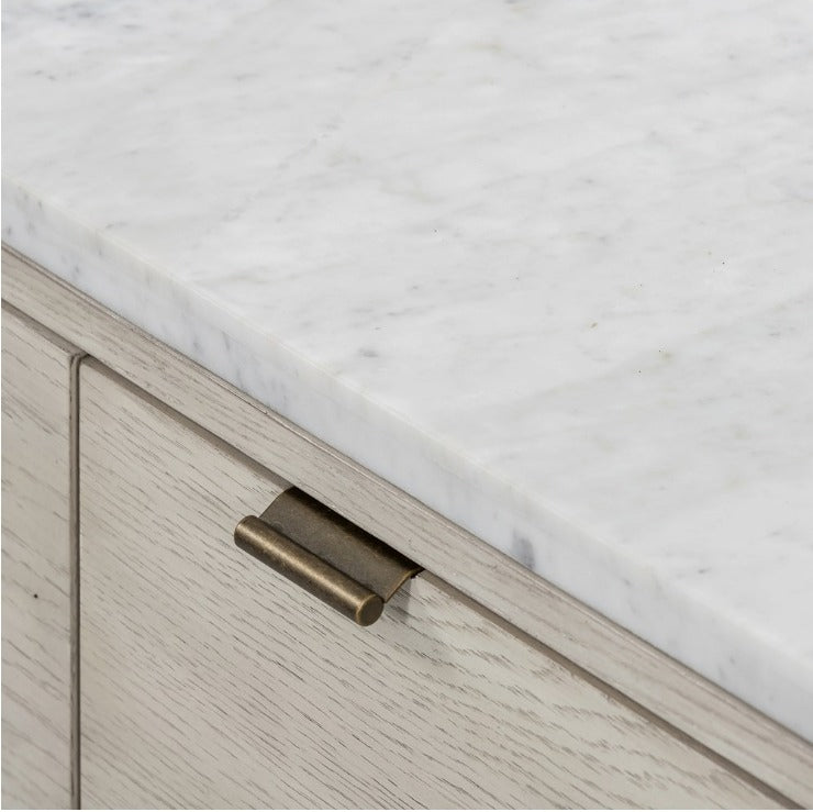 Victor 60" 6 Drawer Dresser - Vintage White - Classic Carolina Home