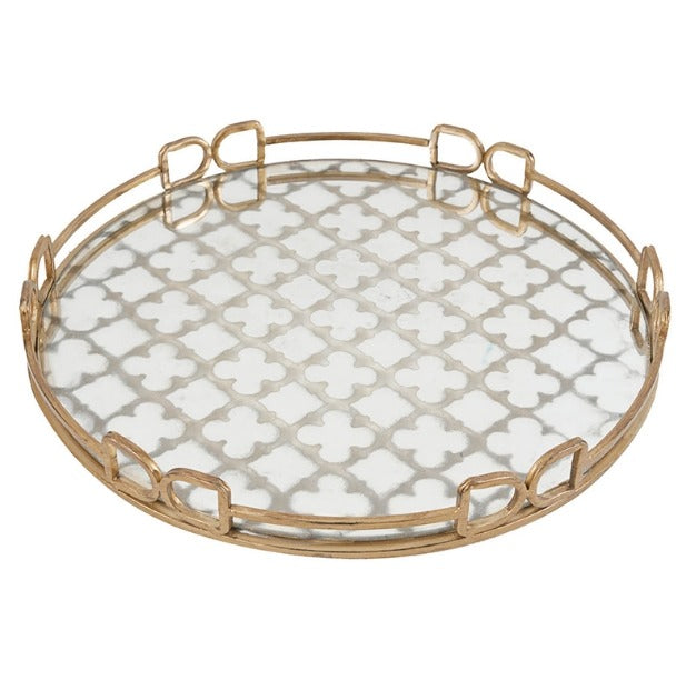 Valentina 18" Tray - Vintage Gold - Classic Carolina Home