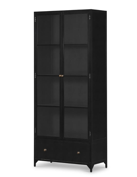 Bellford 35" Shadow Box Cabinet - Black - Classic Carolina Home