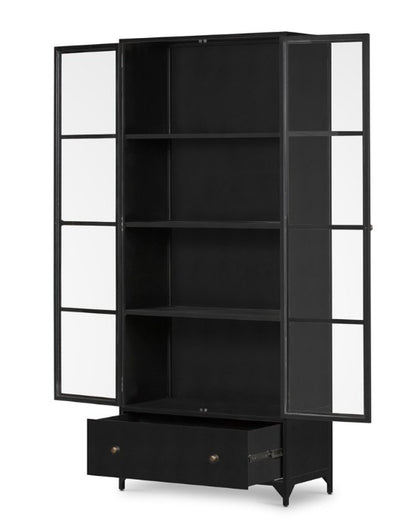 Bellford 35" Shadow Box Cabinet - Black - Classic Carolina Home