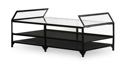Salerna 54" Shadow Box Coffee Table - Black - Classic Carolina Home