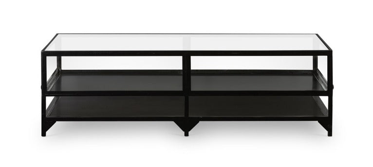 Salerna 54" Shadow Box Coffee Table - Black - Classic Carolina Home