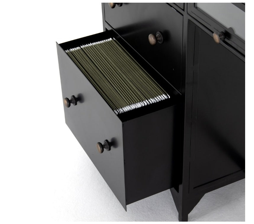 Salerna 53" Shadow Box Desk - Black - Classic Carolina Home