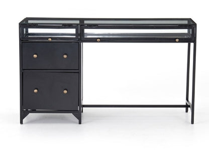 Salerna 53" Shadow Box Desk - Black - Classic Carolina Home