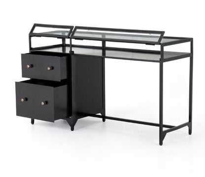 Salerna 53" Shadow Box Desk - Black - Classic Carolina Home