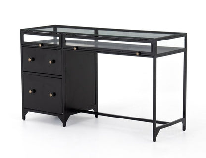 Salerna 53" Shadow Box Desk - Black - Classic Carolina Home