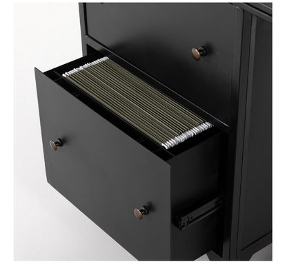 Salerna 70" Shadow Box Executive Desk - Black - Classic Carolina Home