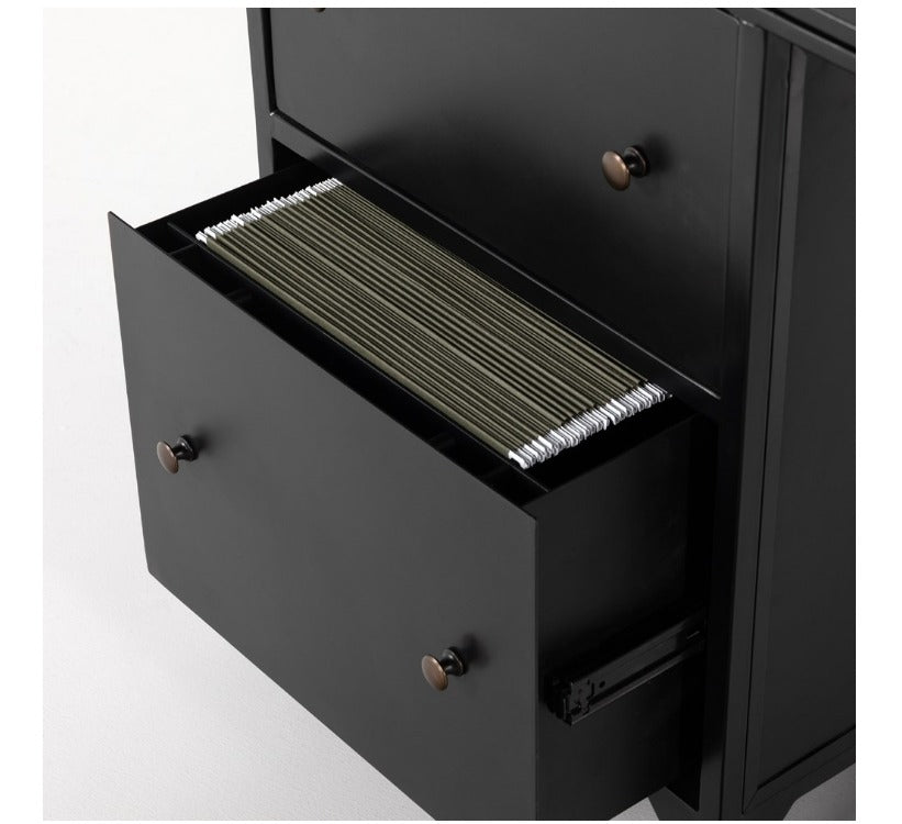 Salerna 70" Shadow Box Executive Desk - Black - Classic Carolina Home