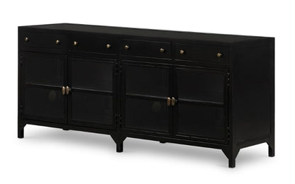 Salerna 69" Shadow Box Media Console - Black - Classic Carolina Home