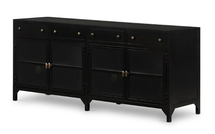 Salerna 69" Shadow Box Media Console - Black - Classic Carolina Home