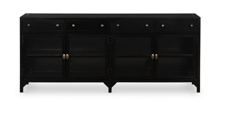 Salerna 69" Shadow Box Media Console - Black - Classic Carolina Home