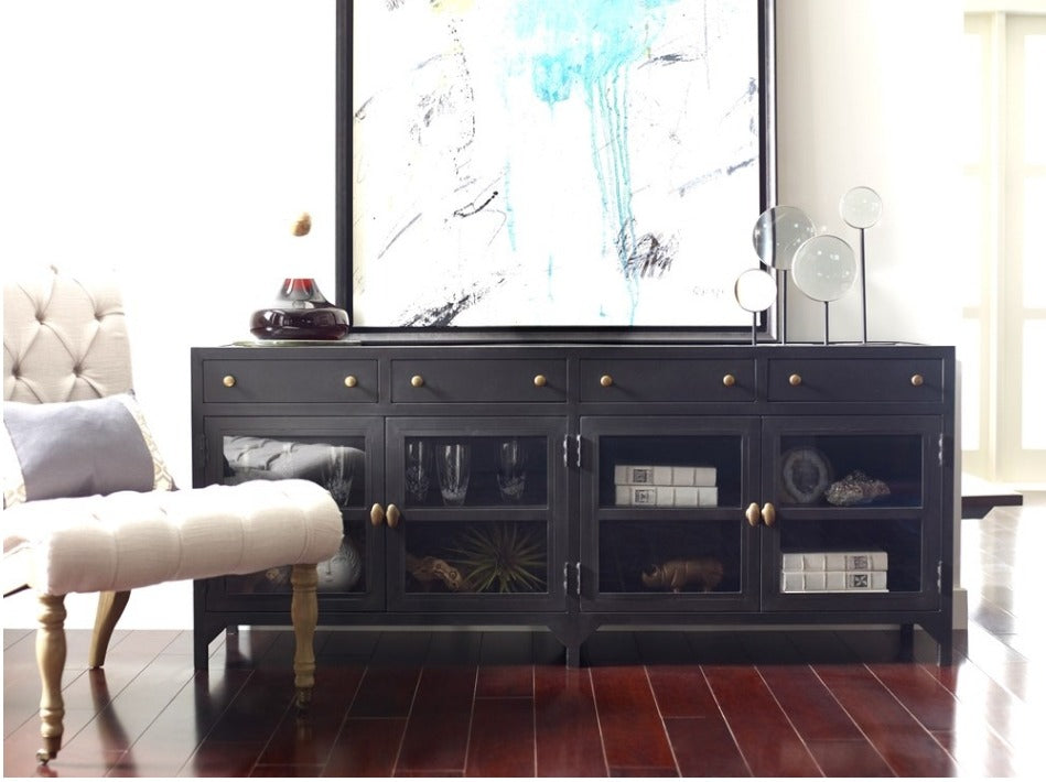 Salerna 69" Shadow Box Media Console - Black - Classic Carolina Home