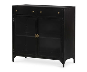 Salerna 35" Shadow Box Cabinet - Black - Classic Carolina Home