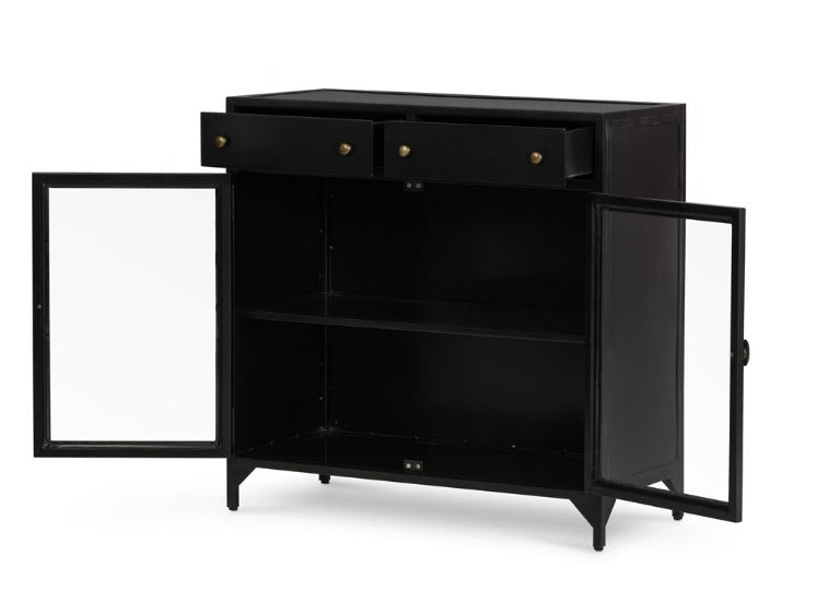 Salerna 35" Shadow Box Cabinet - Black - Classic Carolina Home