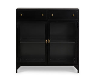 Salerna 35" Shadow Box Cabinet - Black - Classic Carolina Home