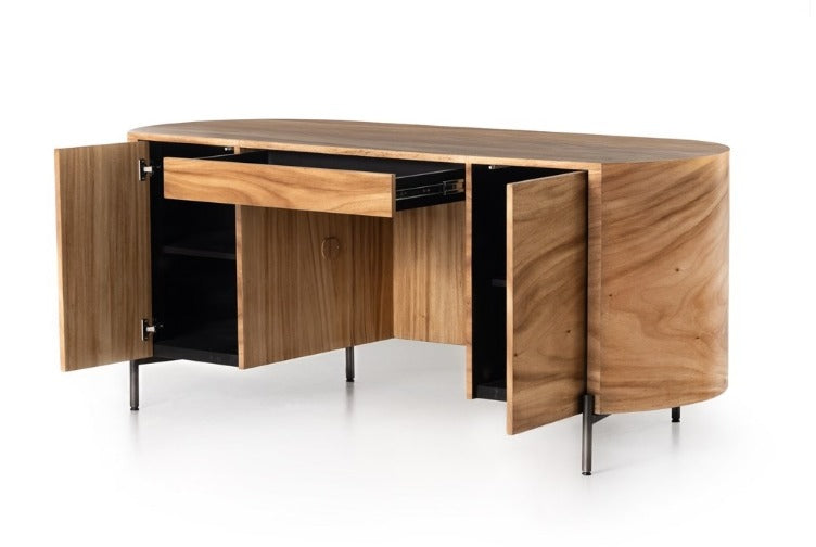 Lucius 72" Executive Desk - Gold Guanacaste - Classic Carolina Home