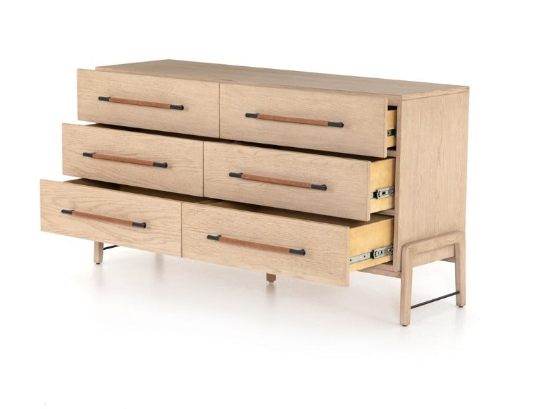 Dale 63" 6 Drawer Dresser - Yucca Oak - Classic Carolina Home