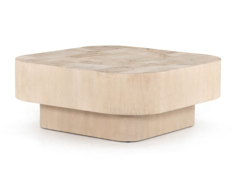 Bianca 40" Coffee Table - Bleached Burl - Classic Carolina Home